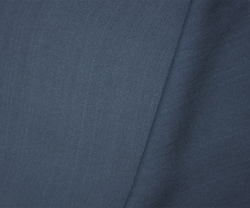 Dark Blue Silk Solid Chiffon Woven Fabric