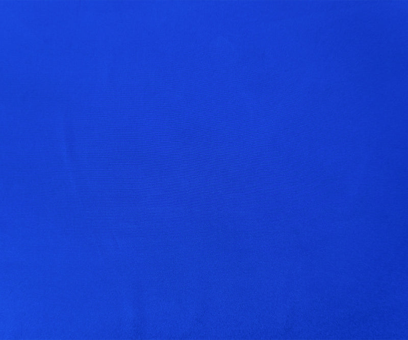 Blue Silk Solid Crepe De Chine Woven Fabric