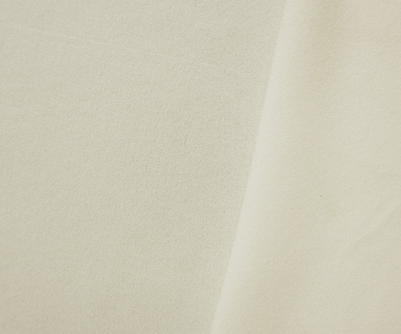 Light Ivory Silk Solid Georgette Woven Fabric