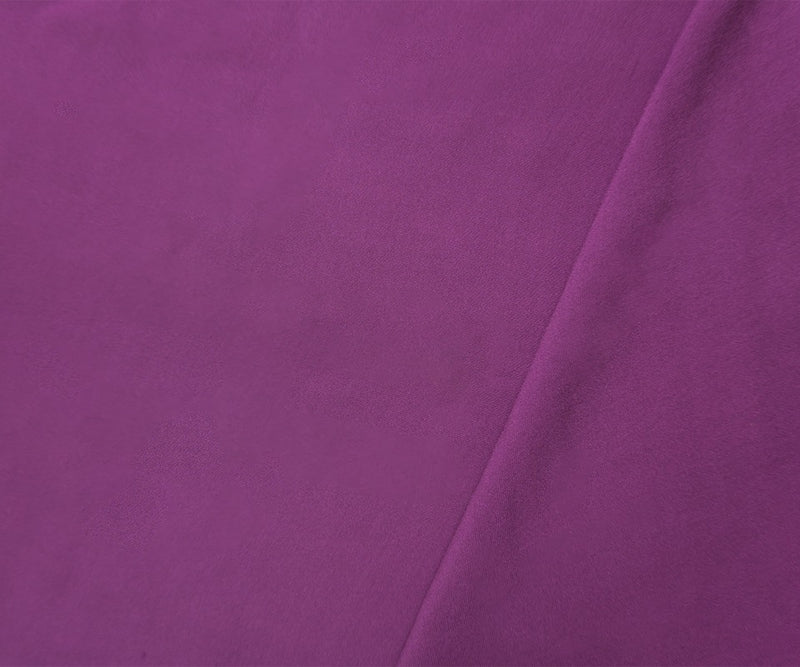 Purple Silk Solid Georgette Woven Fabric