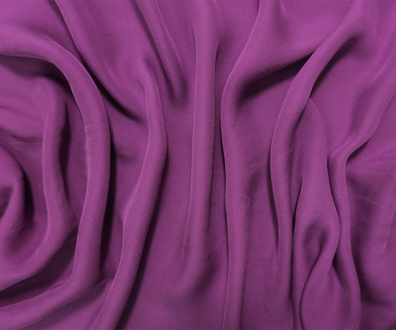 Purple Silk Solid Georgette Woven Fabric