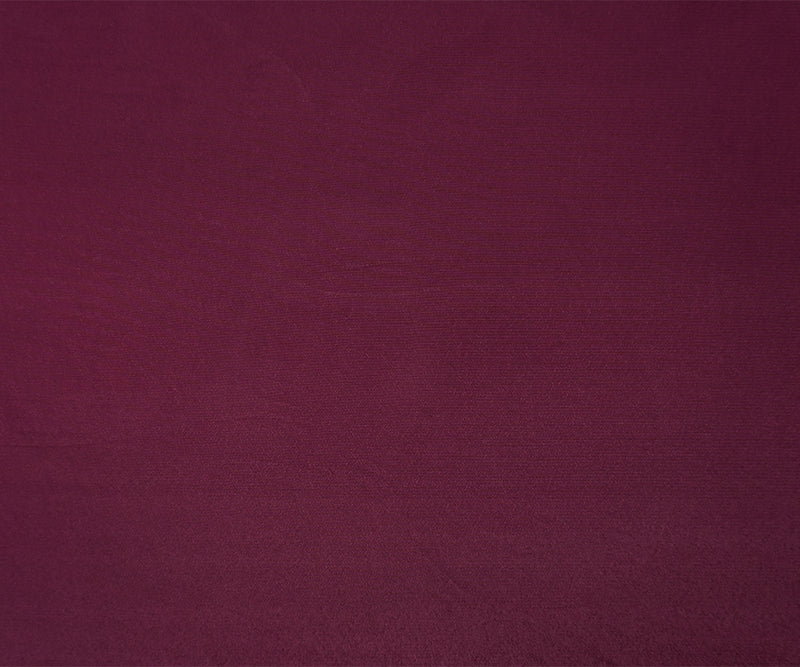 Deep Burgundy Purple Silk Solid Crepe De Chine Woven Fabric