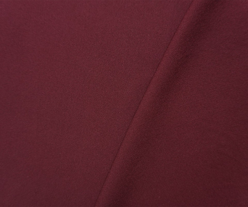 Deep Red Silk Solid Georgette Woven Fabric