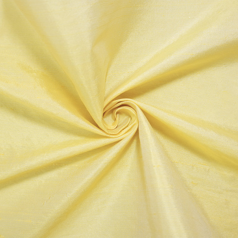 Yellow Silk Slub Silk-Poly Voile Woven Fabric