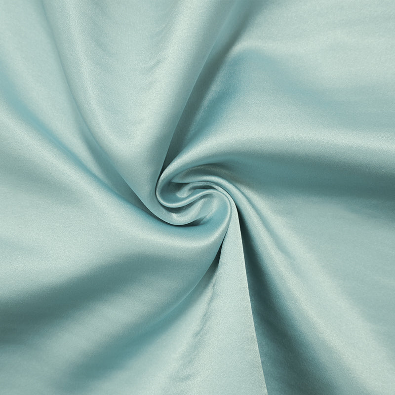 Light Blue Silk Solid Satin Woven Fabric