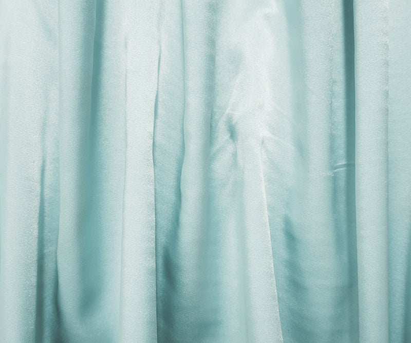 Light Blue Silk Solid Satin Woven Fabric