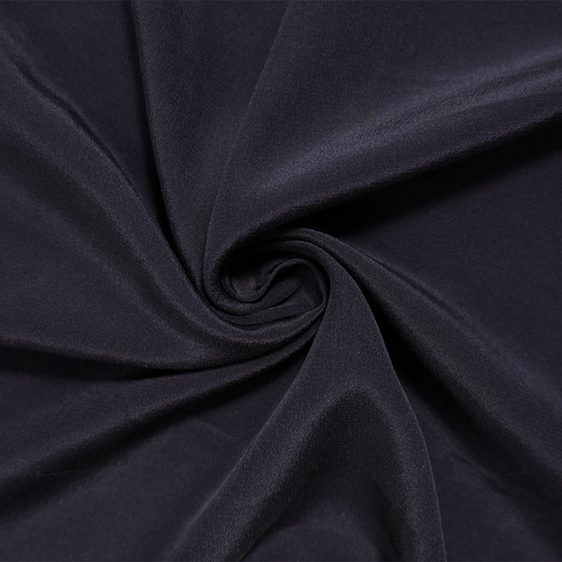 Deep Purple Silk Solid Crepe De Chine Woven Fabric