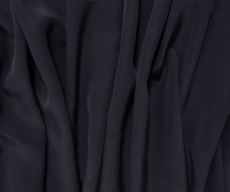Deep Purple Silk Solid Crepe De Chine Woven Fabric