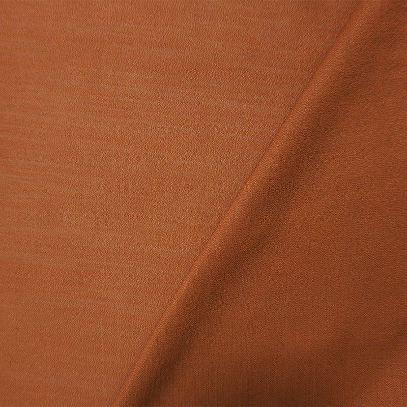 Brown Silk Solid Chiffon Woven Fabric