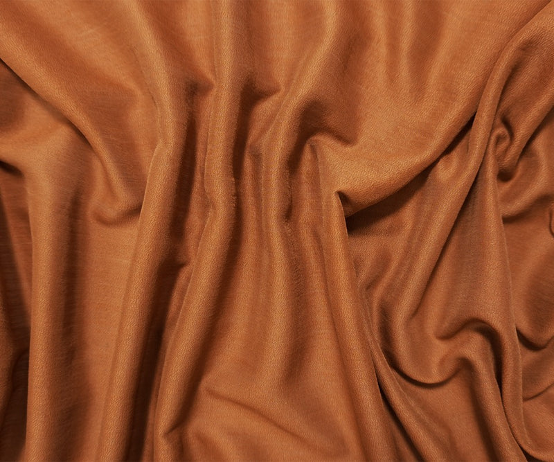 Brown Silk Solid Chiffon Woven Fabric