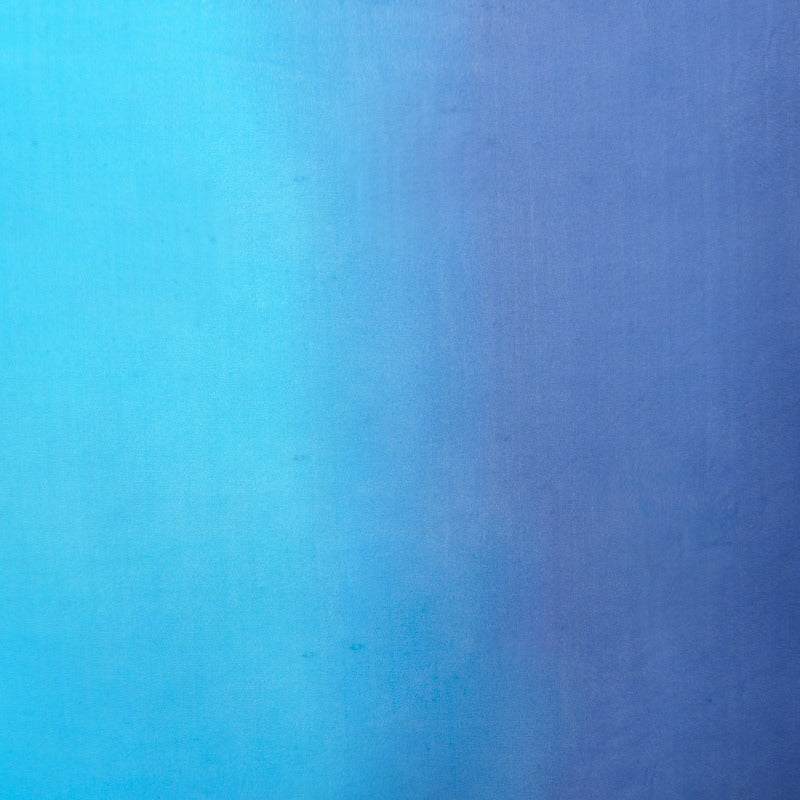 Blue Silk Ombre Border Printed Chiffon Woven Fabric
