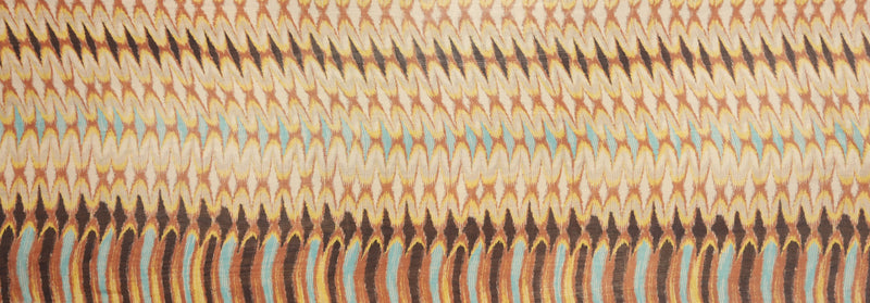 Beige-Multi Silk Ikat Printed Chiffon Woven Fabric