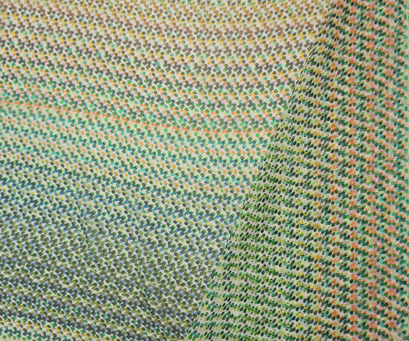 Green Silk Dot Printed Chiffon Woven Fabric