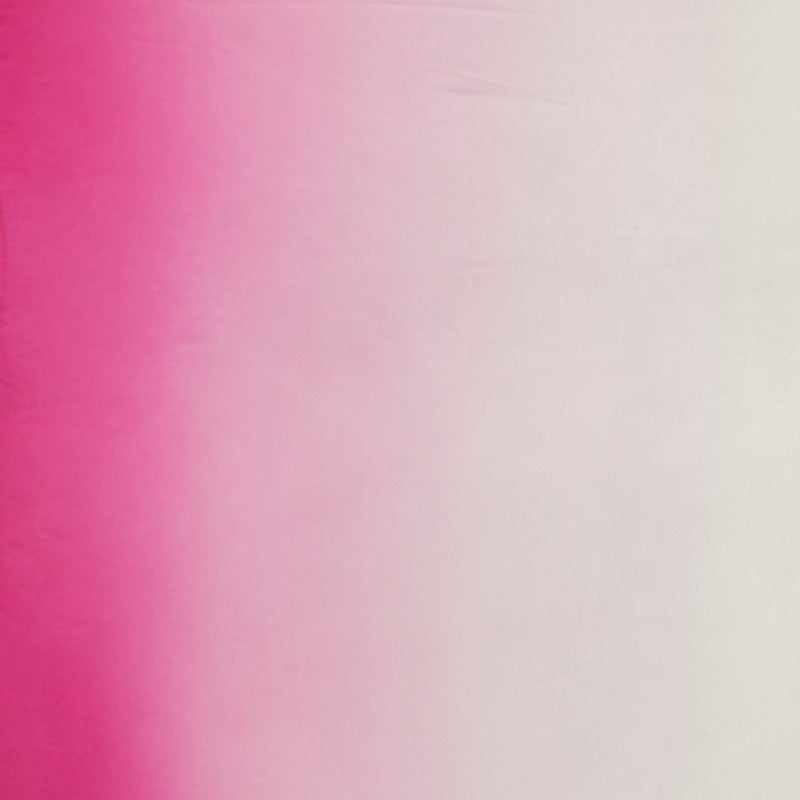 Pink-Gray Silk Ombre Printed Interlock Knit Fabric