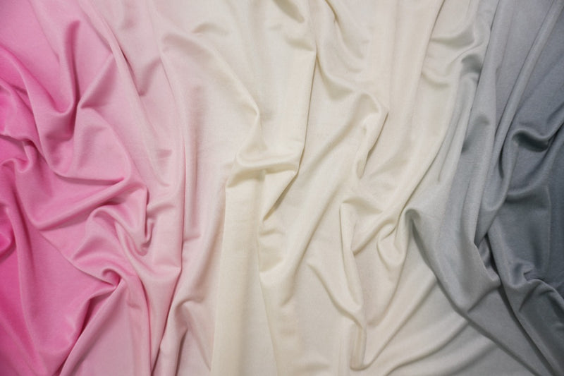 Pink-Gray Silk Ombre Printed Interlock Knit Fabric