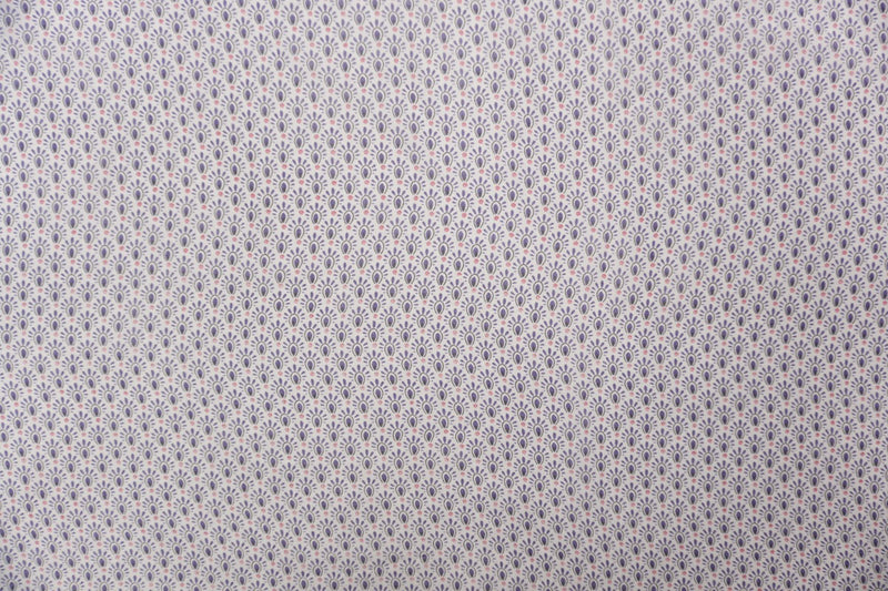 White-Multi Silk Abstract Printed Chiffon Woven Fabric