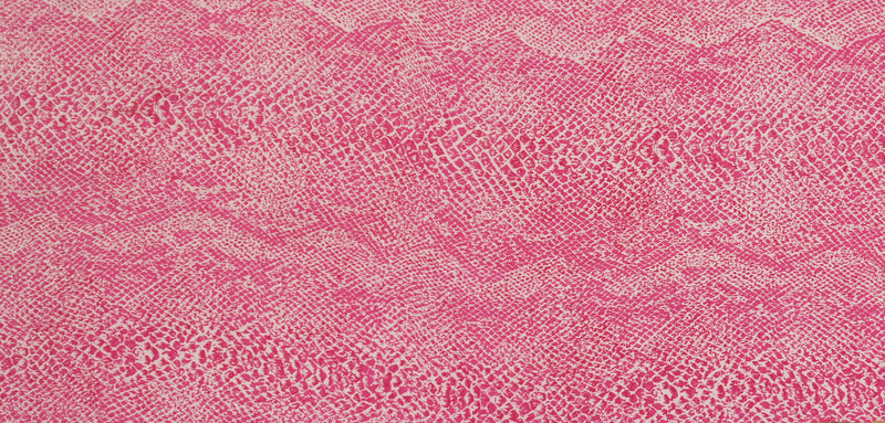 Pink Silk Reptile Printed Stretch Charmeuse Woven Fabric