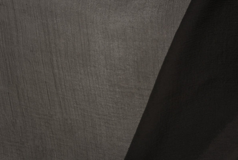 4 YD PC-Espresso Silk Solid Crinkle Yoryu Chiffon Woven Fabric