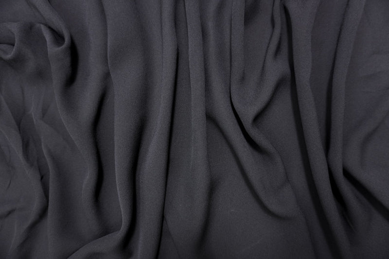 Deep Purple Silk Solid Georgette Woven Fabric