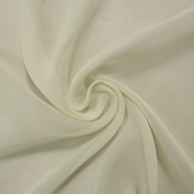 Gray Silk Solid Chiffon Woven Fabric