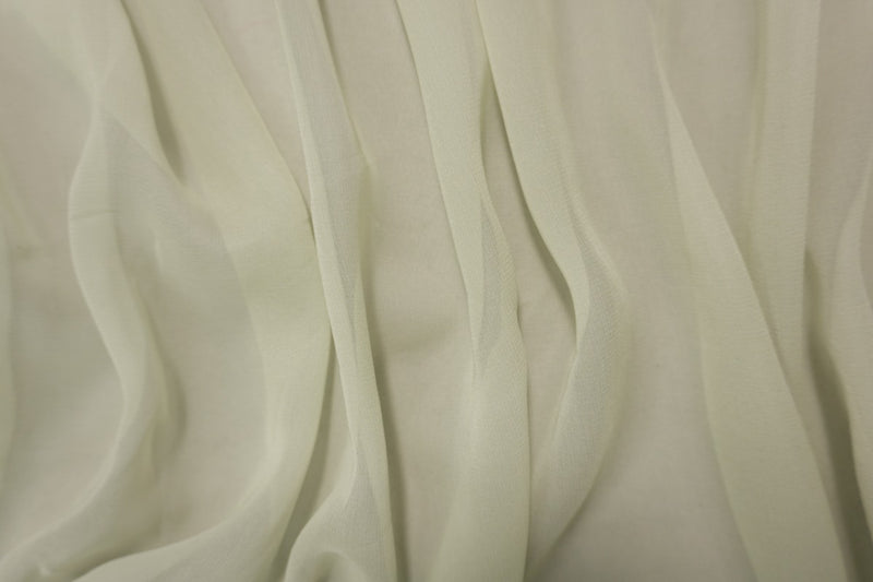 Gray Silk Solid Chiffon Woven Fabric