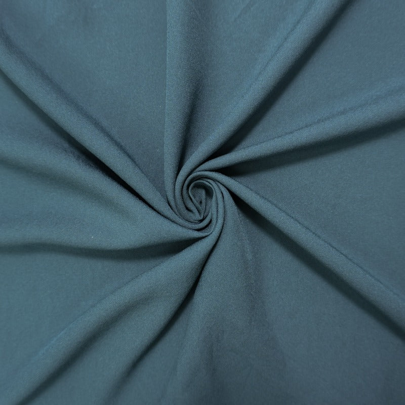 Deep Teal Silk Solid Georgette Woven Fabric