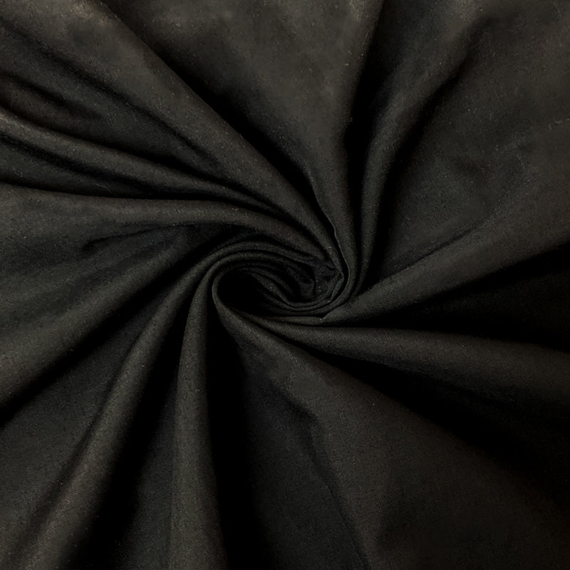 Black Poly Solid Voile Woven Fabric
