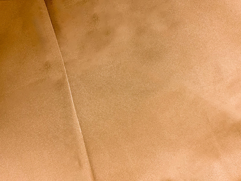 Brown Poly Spandex Solid Twill Satin Woven Fabric