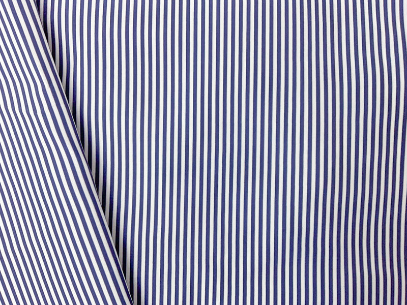 1 YD PC-Blue-White Stripe Printed Water Repellent Board Short Woven Fabric