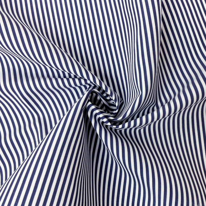 1 YD PC-Blue-White Stripe Printed Water Repellent Board Short Woven Fabric