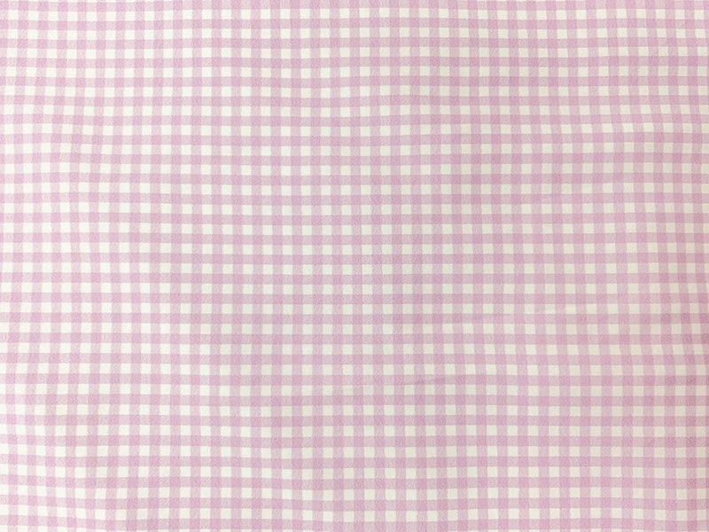 Purple Gingham Printed Board Short Woven Fabric