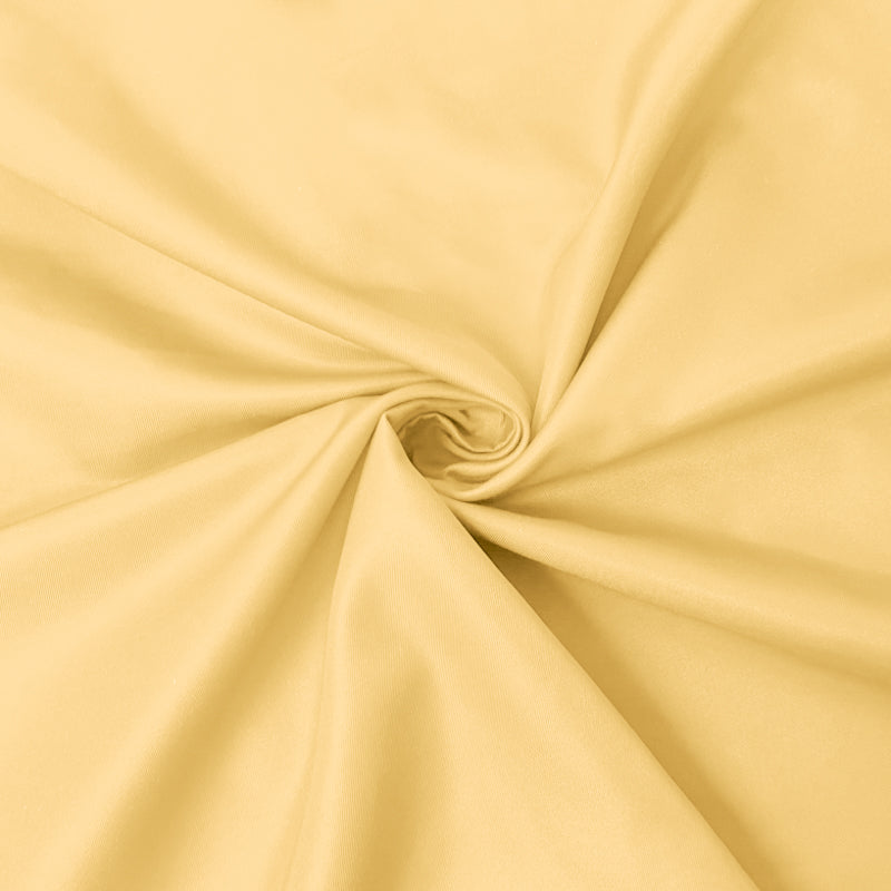 Light Yellow Poly Solid Twill Peach Skin Back Woven Fabric