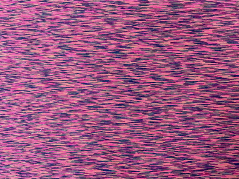 Pink-Navy-Multi Stretch Texture Printed Jersey Knit Fabric