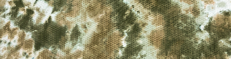 Green-Multi Poly Tie Dye 3D Honeycomb Jacquard Knit Fabric