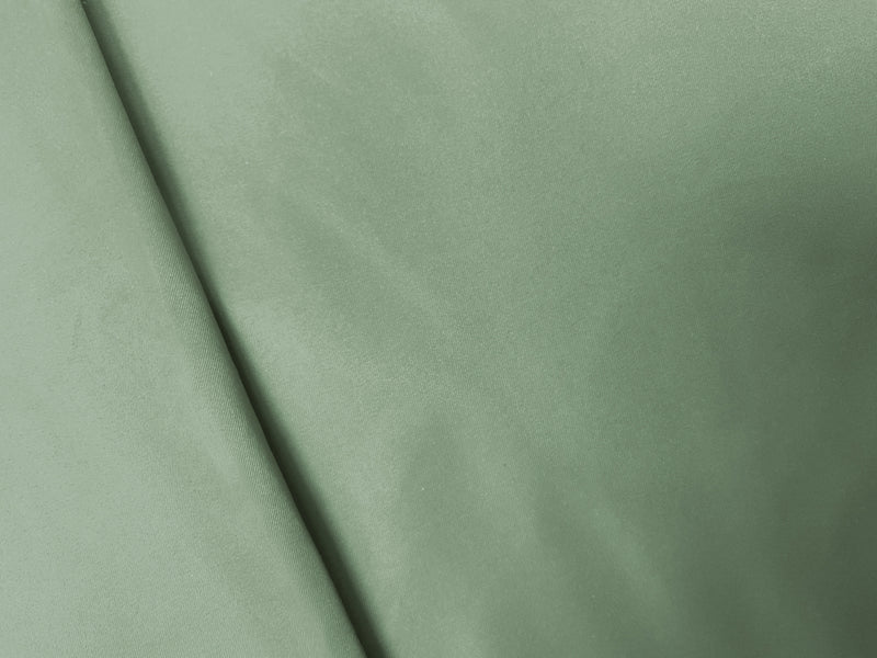 Sage Green Poly Solid Twill Satin Woven Fabric