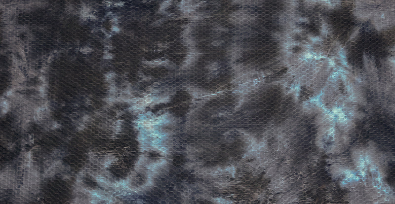 Black-Multi Poly Tie Dye 3D Honeycomb Jacquard Knit Fabric
