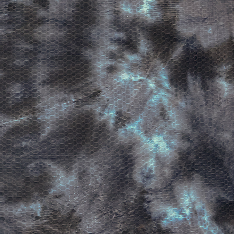 Black-Multi Poly Tie Dye 3D Honeycomb Jacquard Knit Fabric