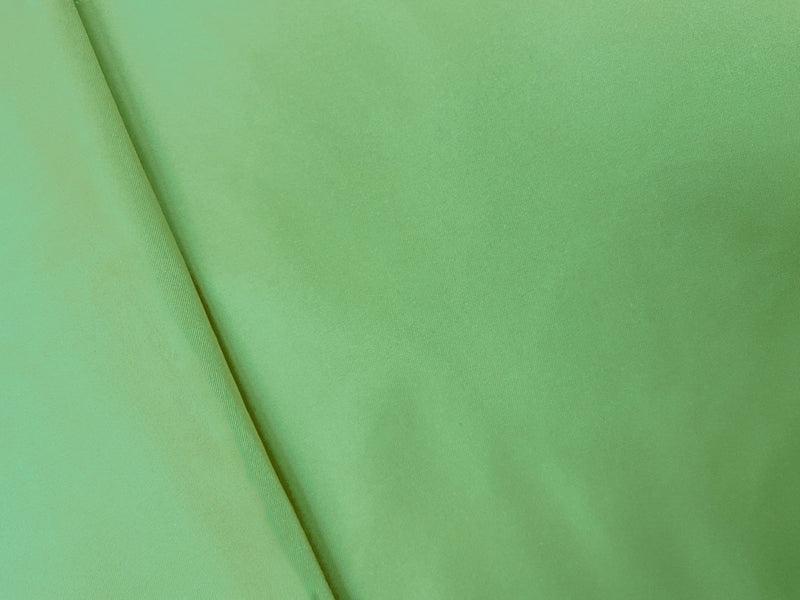 Green Poly Solid Twill Satin Woven Fabric