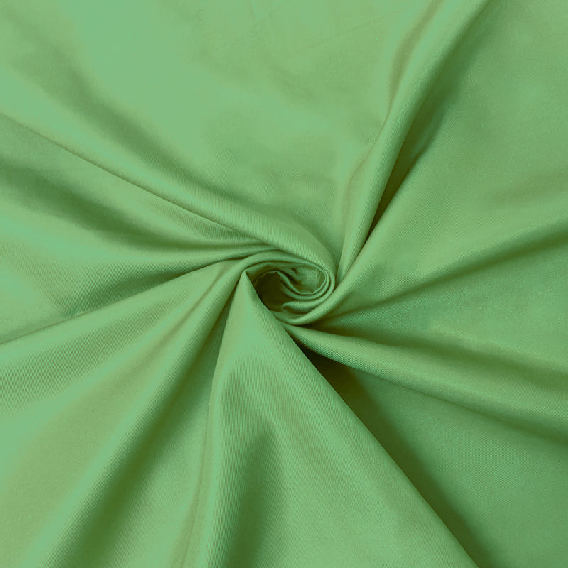 Green Poly Solid Twill Satin Woven Fabric