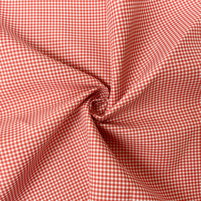 Orange-Multi Gingham Water Repellent Boardshort Woven Fabric