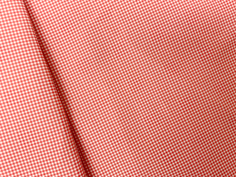 Orange-Multi Gingham Water Repellent Boardshort Woven Fabric