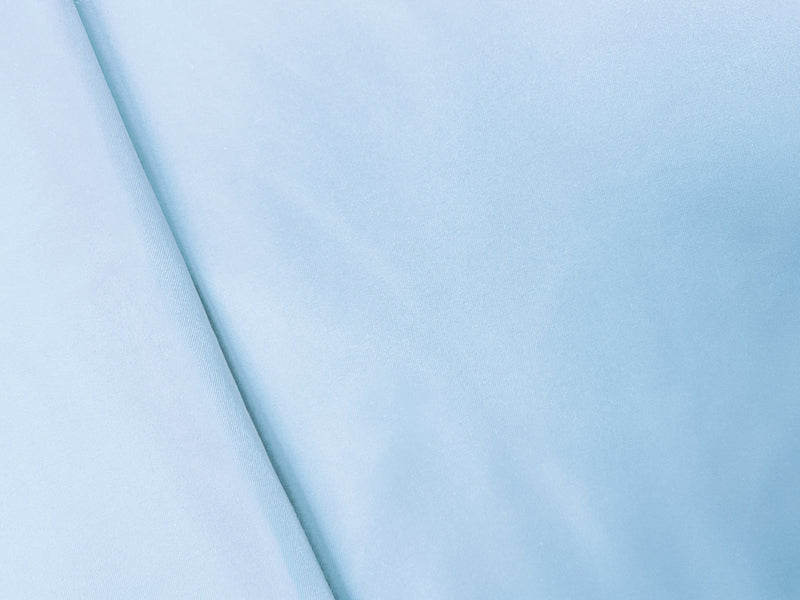 Light Blue Poly Solid Twill Satin Woven Fabric
