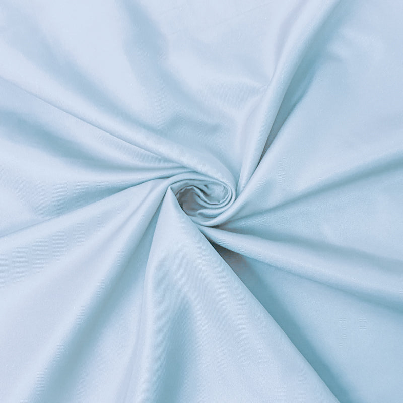 Light Blue Poly Solid Twill Satin Woven Fabric