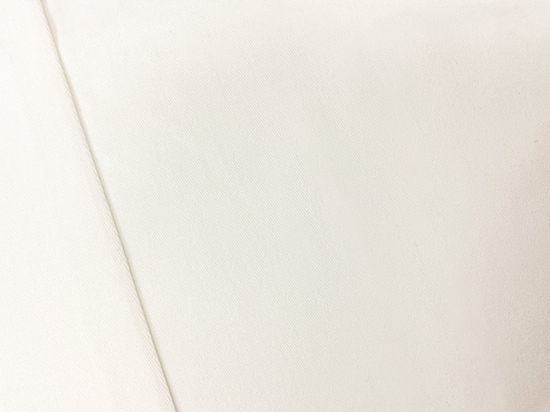White 8 oz. Cotton Spandex Solid Twill Denim Woven Fabric