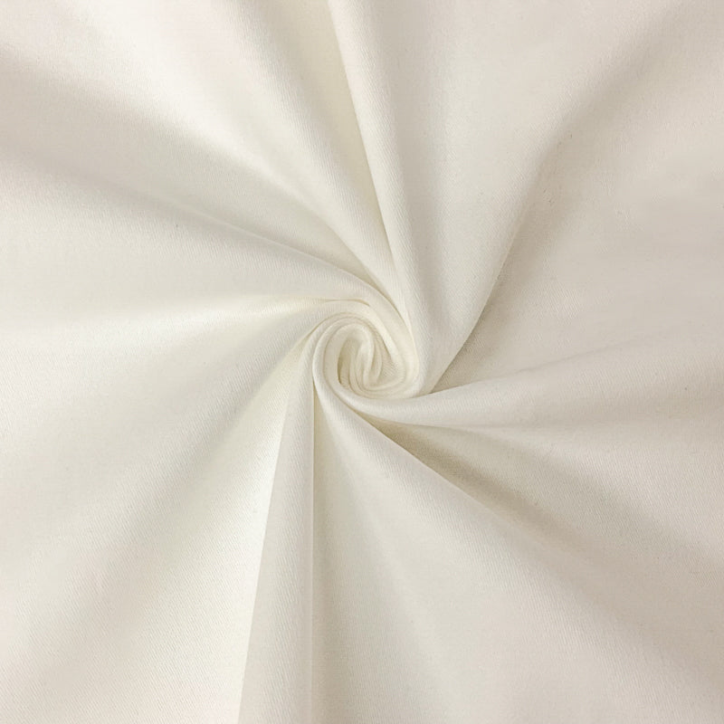 White 8 oz. Cotton Spandex Solid Twill Denim Woven Fabric