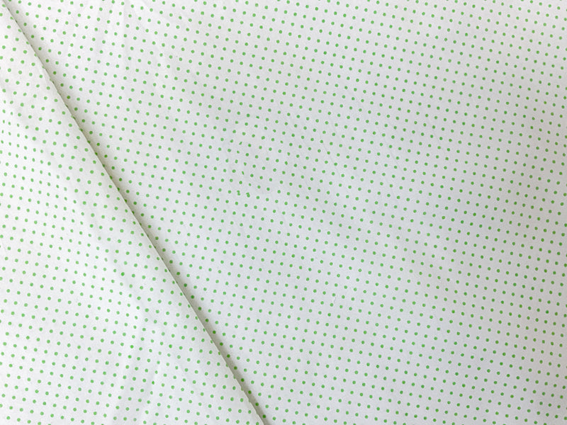 Green Cotton Dot Poplin Woven Fabric