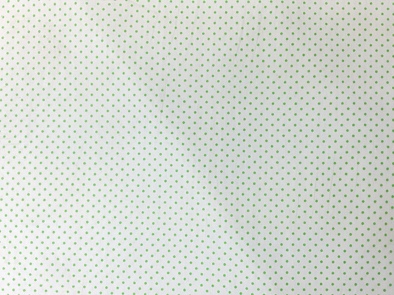 Green Cotton Dot Poplin Woven Fabric