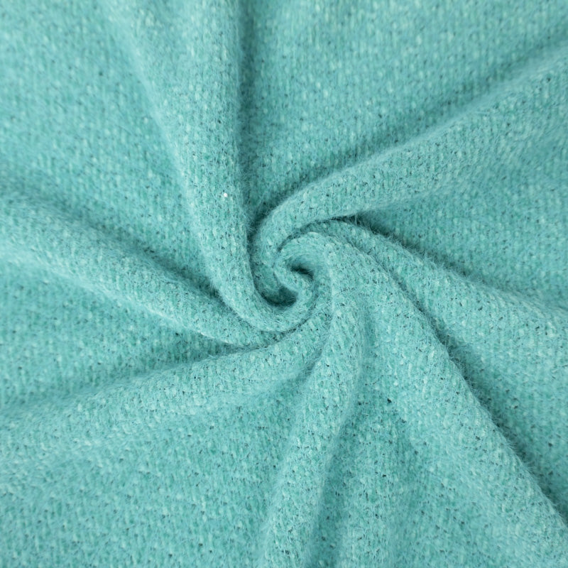 Teal Poly Nylon Chenille Sweater Knit Fabric