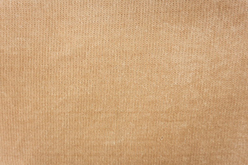 Beige Poly Chenille Solid Jersey Sweater Knit Fabric