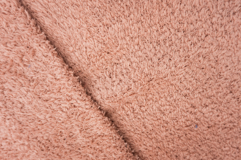 Pink Poly Spandex Stretch Solid Curly Teddy Fleece Knit Fabric